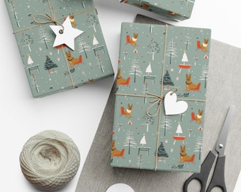 Cute Dogs 3 Christmas Gift Wrapping Paper