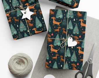 Cute Dogs Christmas Gift Wrapping Paper