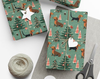 Cute Dogs 4 Christmas Gift Wrapping Paper