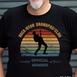 Rock Star Grandpa&#39;s Club T-shirt, Rock Star Grandpa t-shirt, Husband Gift, Gift for Grandpa, Father&#39;s Day Gift, Grandpa Tshirt, Tshirt Gift