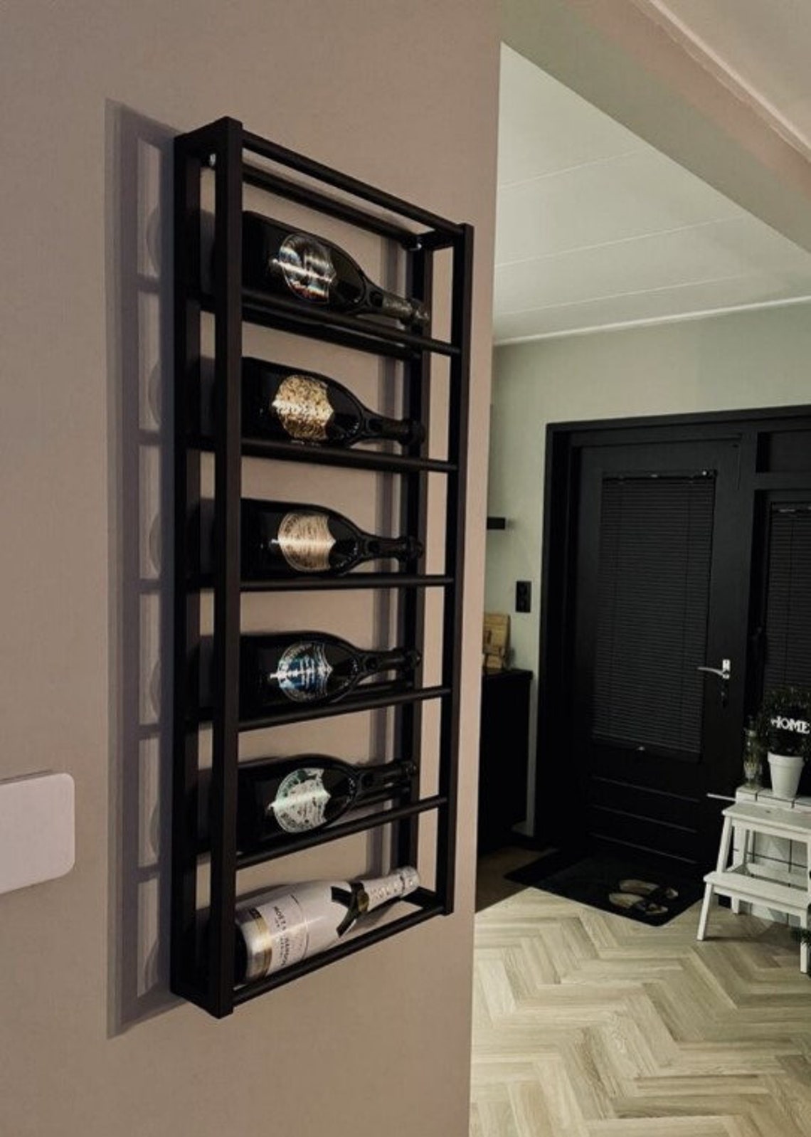 Metal Wine Rack Industrial Wine Rack Steel Wine Rack Wine Etsy