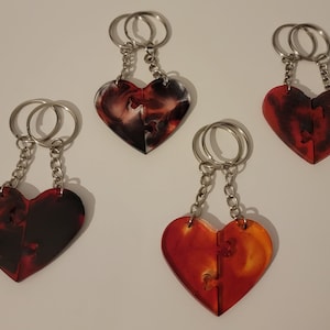 Puzzle Heart Keychain