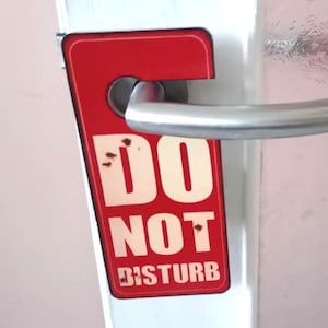 Letrero vintage de madera de &quot;No molestar&quot; - Colgador rústico para puerta