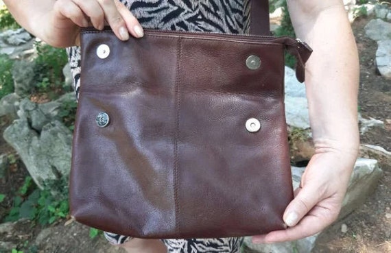 Classic Genuine Leather Shoulder Bag in Brown - S… - image 8