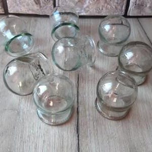 Vintage Glass Suction Cups Set, Cupping Therapy Massage Tools