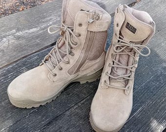 Vintage 5.11 Coyote Desert Boots, Suede Army Boots, US 10.5