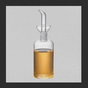 Glass Bottle for Oil or Vinegar with Cap Flow, Vinegar or Oil Dispenser, Olive oil Cruet