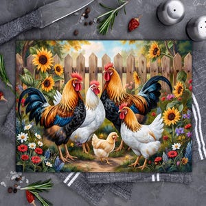 Hahn Sublimations-Schneidebrett Design, Hühner Schneidebrett PNG, Bauernhof Tier Schneidebrett Datei Digitales Design