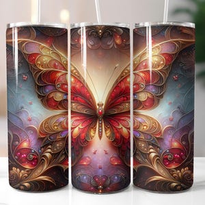 Glitter Butterfly Tumbler Wrap, butterfly tumblers, 20 oz Skinny Tumbler wrap, Sublimation Design, Butterfly Glitter tumblers, Butterfly png