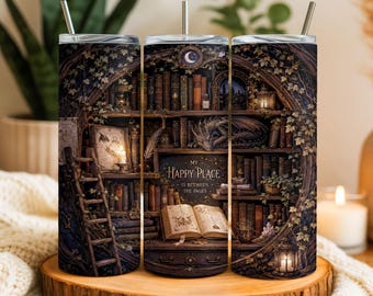 Buch Tumbler Wrap, Buch-Liebhaber-Design, Drachen-Sublimation, lesen 20 Unze Skinny