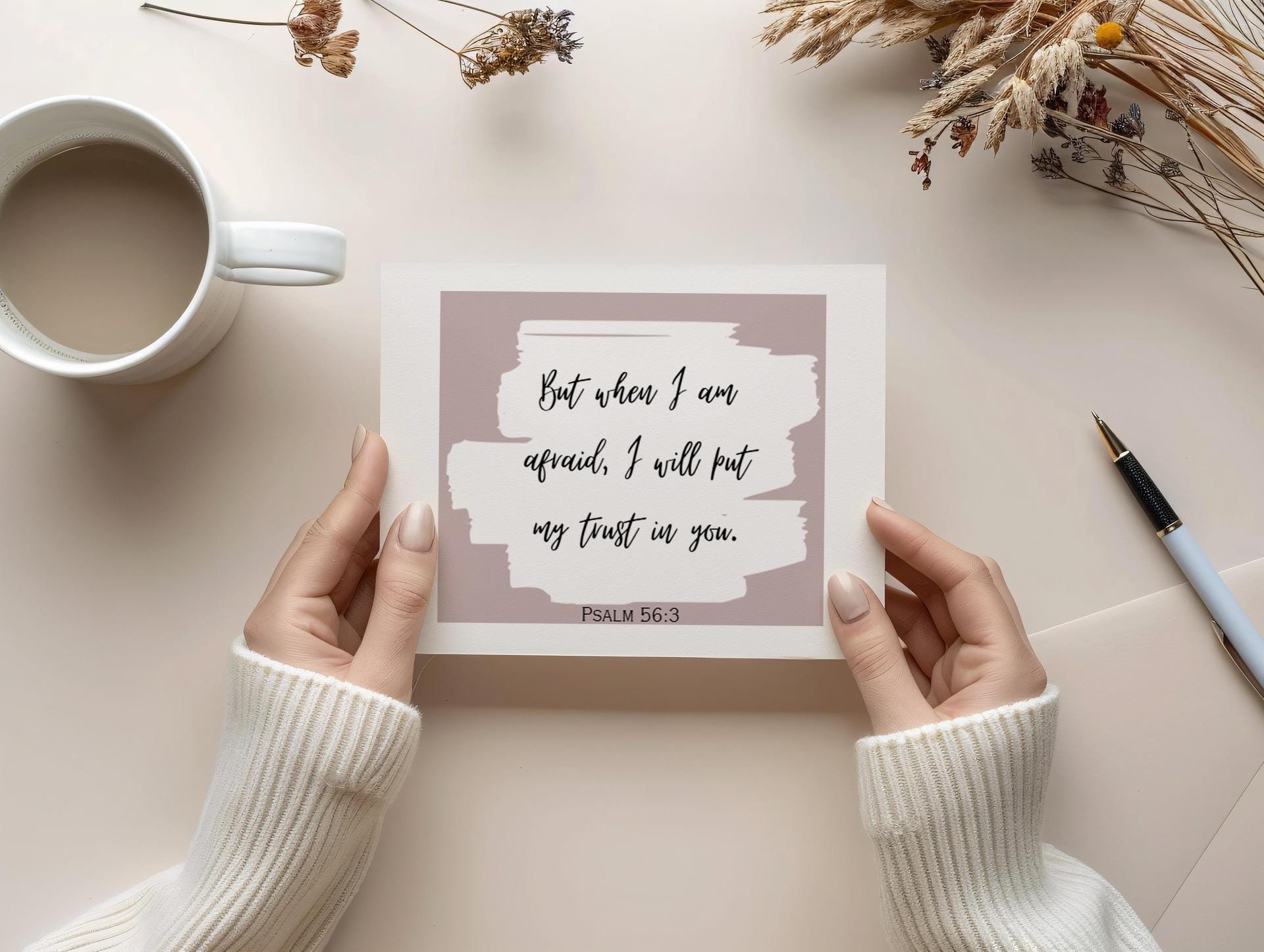 Bible Verse Cards for Overcoming Fear & Anxiety, Printable ...