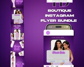 Boutique Instagram Post Templates: Purple Social Media Bundle (Canva Editable)