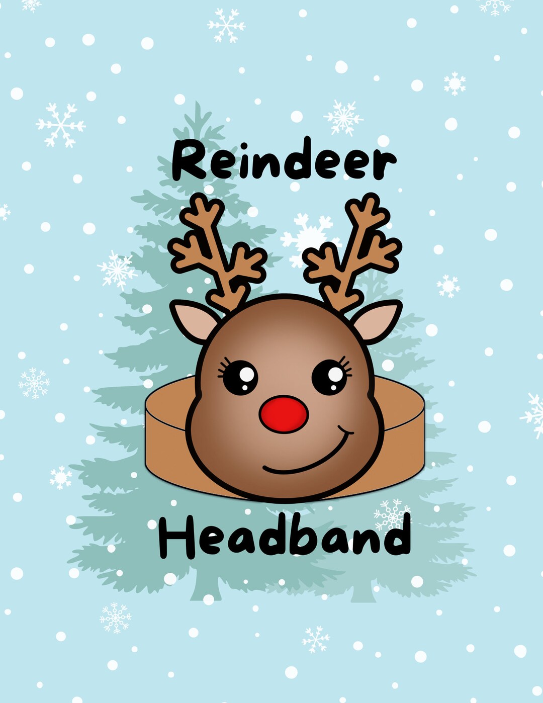 Reindeer Headband Printable for Kids | Christmas Classroom Craft ...