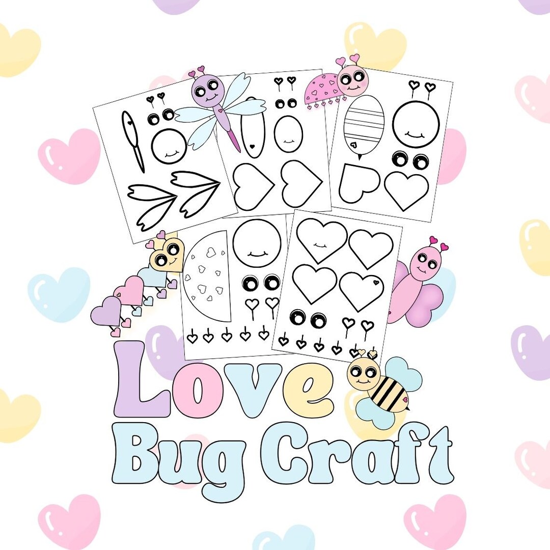 5-unique-love-bugs-valentines-day-kid-craft-etsy