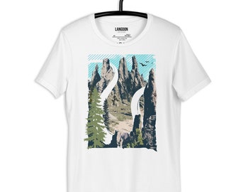 Needles Highway - Graphic t-shirt, Nature t-shirt, Unisex t-shirt, Cotton, Abstract Shirt, Artistic, Outdoors, Landscape Shirt, Collage