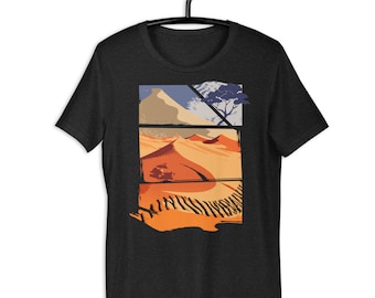 Sahara - Graphic t-shirt, Nature t-shirt, Unisex t-shirt, Sahara Desert, Cotton Shirt, Grunge, Abstract Shirt, Colorful, Landscape Shirt