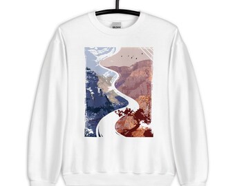 Grand Canyon - Graphic Shirt, Nature Shirt, Unisex Sweatshirt, Cotton, Abstract Shirt, Fall Sweatshirt, Winter Sweatshirt, Landscape Shirt