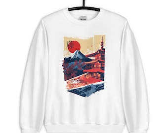 Fuji - Graphic Shirt, Nature Shirt, Unisex Sweatshirt, Cotton, Mt Fuji, Fall Sweatshirt, Winter Sweatshirt, Japanese Shirt, Landscape Shirt