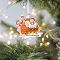 Gingerbread Family of 3,4,5,6 Ornament 2023, Personalized Gingerbread House Family Christmas Ornament, Ornament with Name, Family of 3 Gifts