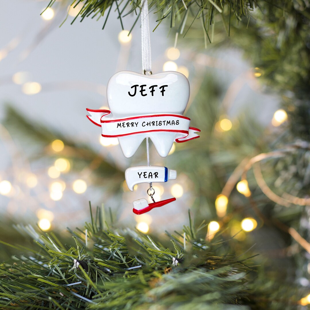 Personalized Tooth Ornament, Dentist Doctor Ornament RDH, Future