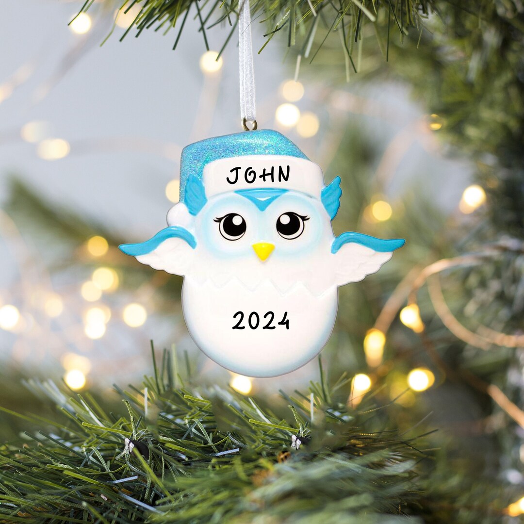 Baby Chick Christmas Ornament, Baby 1st Ornaments, Personalized