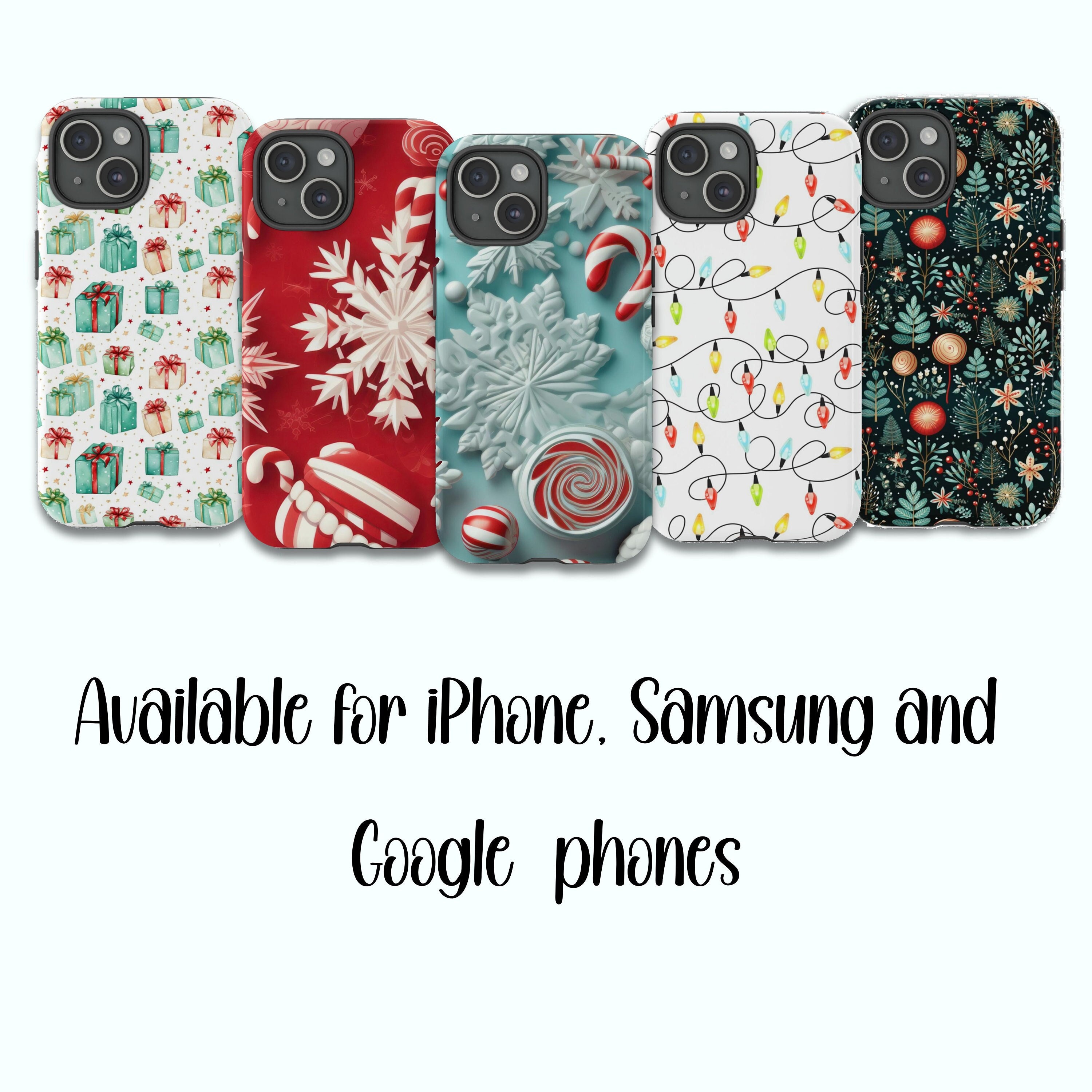 【Breezfy】CHRISTMAS iPhone 15 Galaxy 23 ケース Winter Christmas Phone Case iPhone 15 Case Holiday Phone