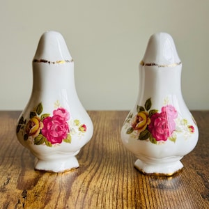 Vintage Salt and Pepper Shakers - Rose Design china