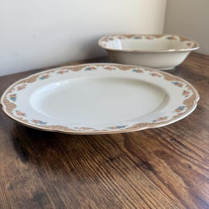 Bavaria Tirschenreuth The Picton Vintage China Platter and Serving Bowl 2 piece Set Rare Pattern