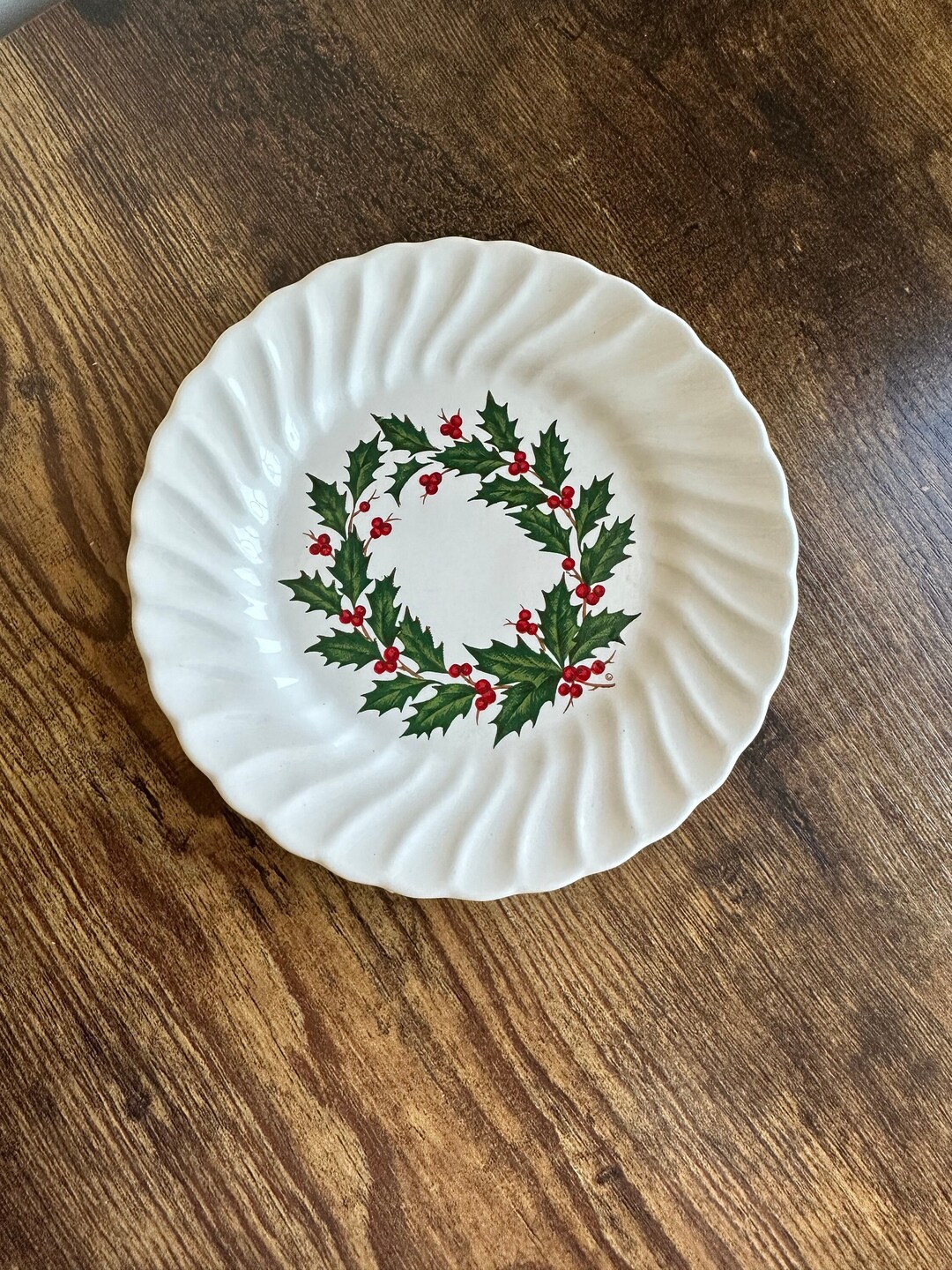 Vintage Christmas Dessert Plate Etsy