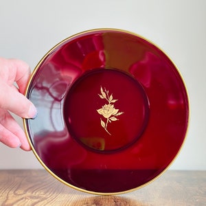 Vintage Ruby Glass Lunch Plate