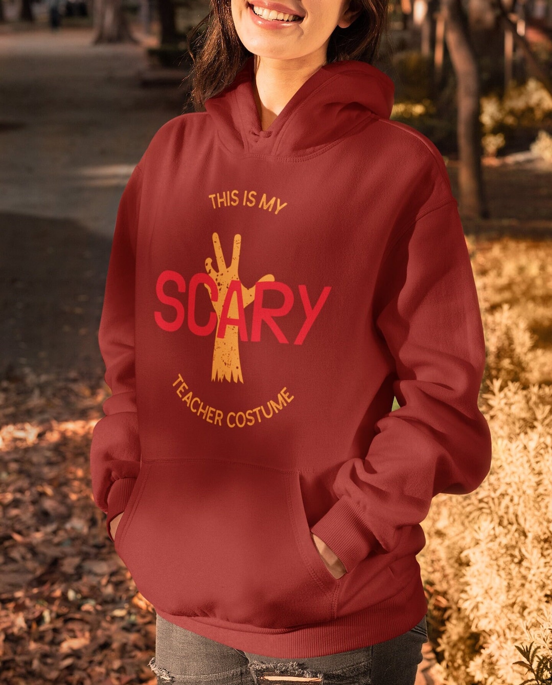 Scary Teacher Halloween Hoodie Halloween Lover Sweatshirt Etsy