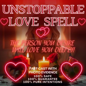 Unstoppable Love Spell, 100% Fast proof, Attract Love Person You Desire, Love Ritual, Valentine&#39;s Day Valentine&#39;s Obsession Spell, Same Day