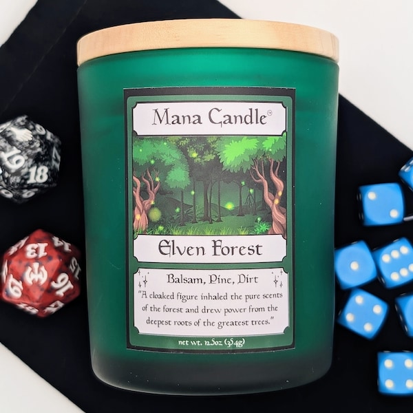 Magic, the Gathering Gift | Small Mana Candle 6oz | Smells Like Forest, Swamp, Fire, etc. | MTG Gift