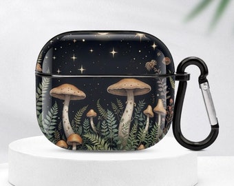 Mushroom Forest Apple Airpods Case, Boho Hippie Cottagecore