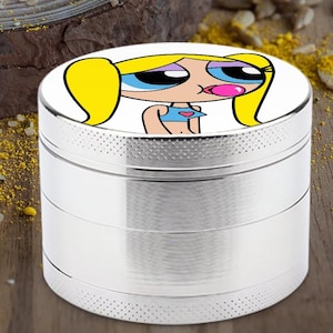 Y2k Girl Herb Grinder, Kawaii Cartoon 2000s Cute Metal Kitchen Grinder for Herbs, Funny Gift Idea