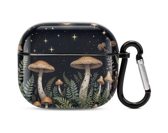 Mushroom Forest Apple Airpods Case, Boho Hippie Cottagecore