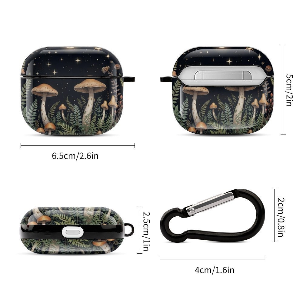 Mushroom Forest Apple Airpods Case, Boho Hippie Cottagecore