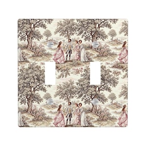Victoriaanse scène lichtschakelaar deksel, boomverlichting Power Plate Outlet Panel, Toile Farm Cottagecore Mid Century Art Wall Home Decor