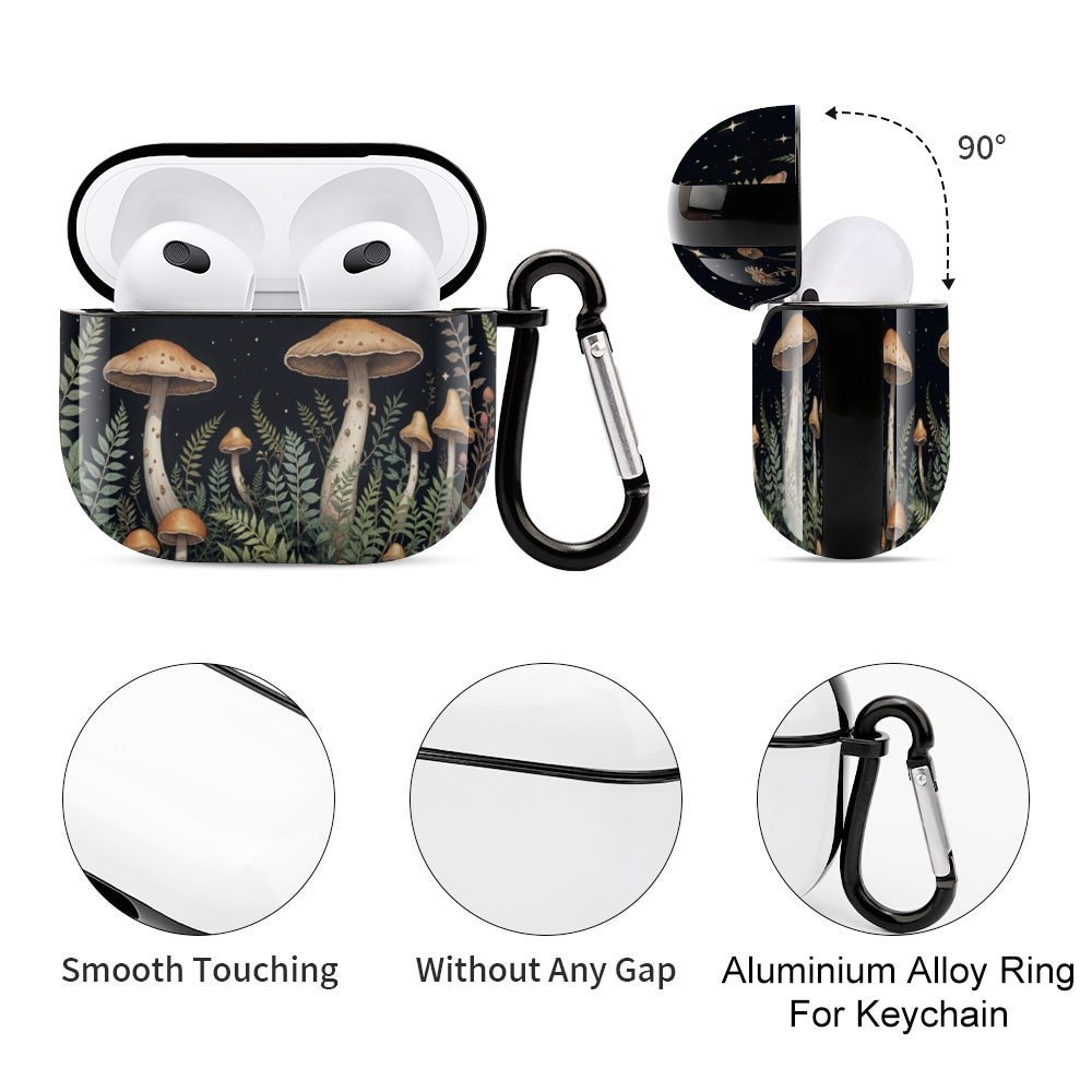 Mushroom Forest Apple Airpods Case, Boho Hippie Cottagecore