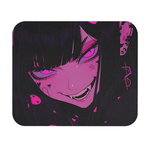 Pink Anime Vampire Girl Maus Pad Manga klein Rechteck Schreibtisch Computer Accessoire
