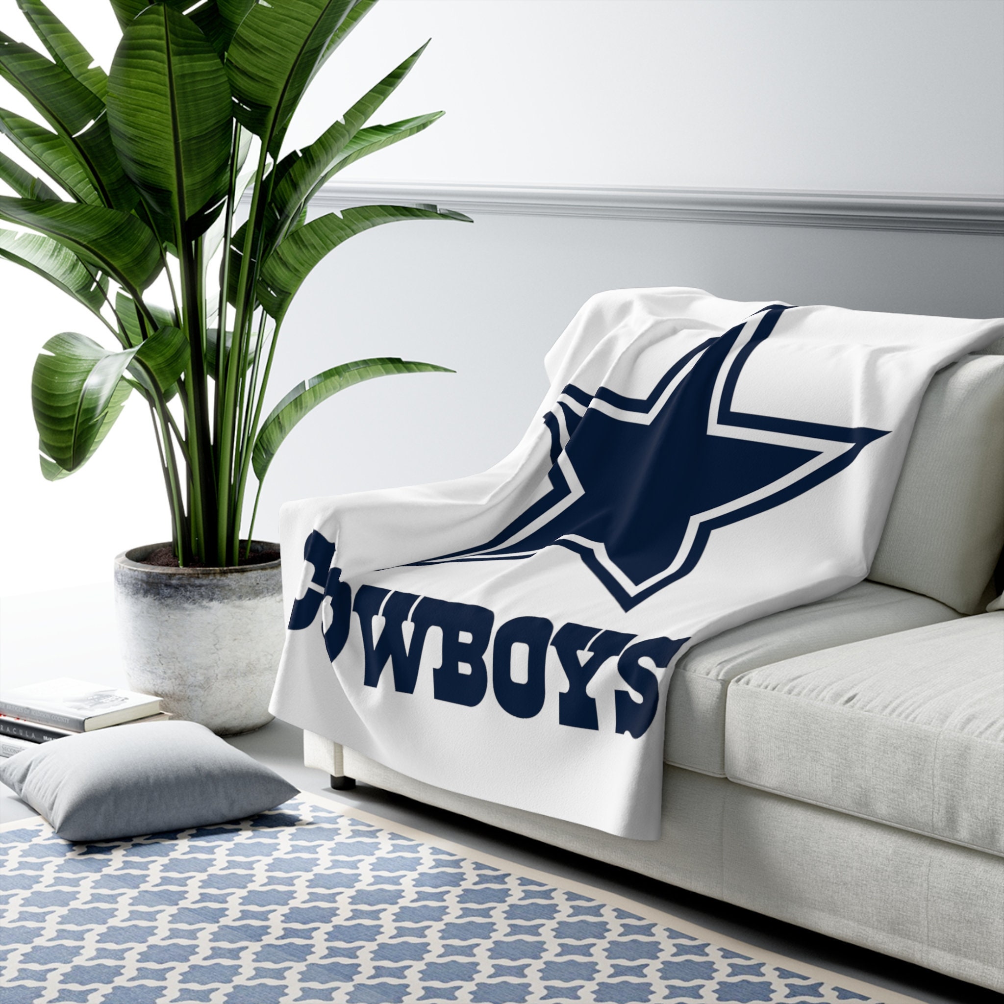 Dallas Cowboys Sherpa Fleece Blanket Dallas Cowboys Gear Football NFL Etsy