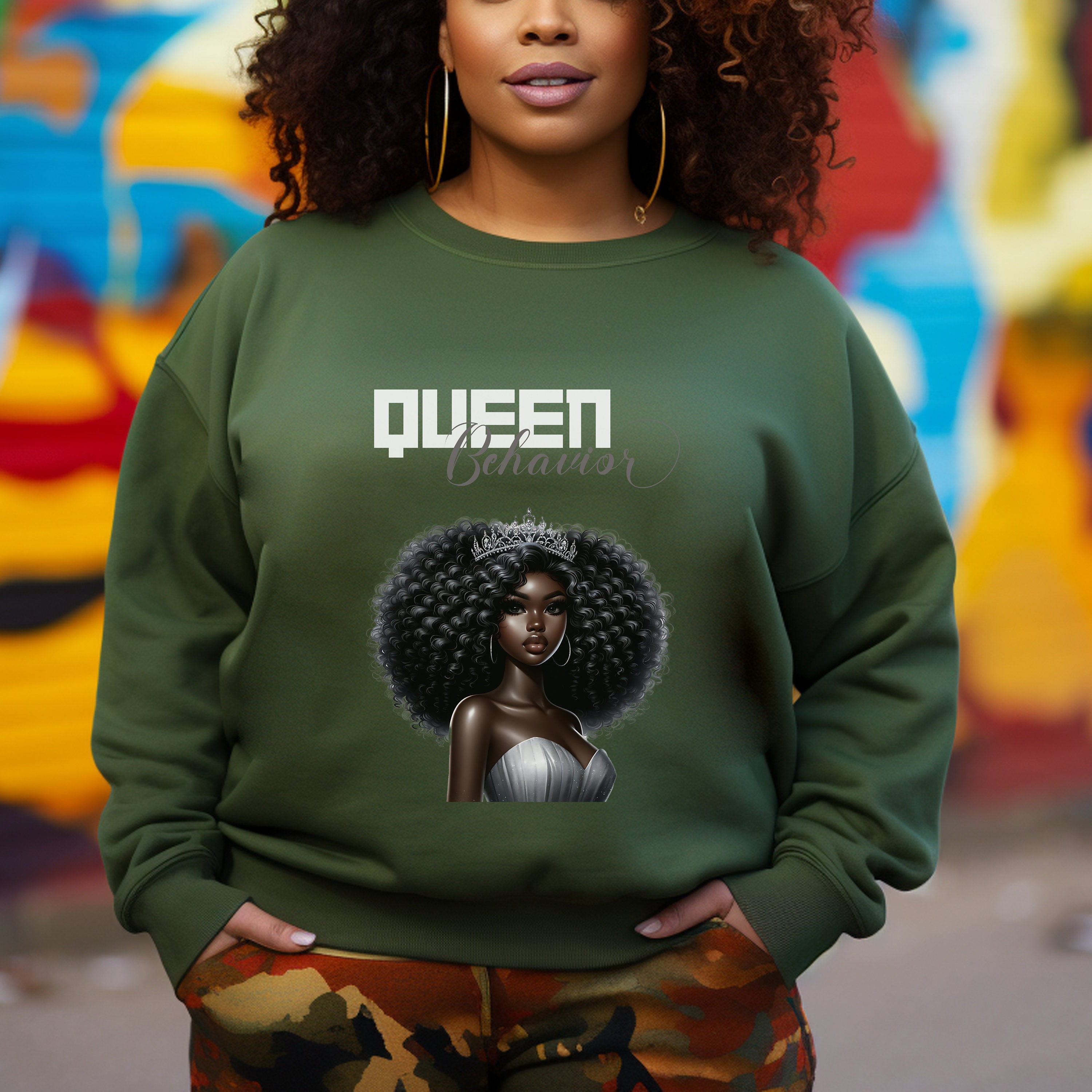 Black Queen Behavior Sweatshirt: African American Black History