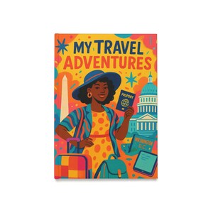 Travel Adventures Hardcover Journal, Travel Diary, Adventure Notebook, Gift for Travelers, Journaling Supplies, Vacation Journal