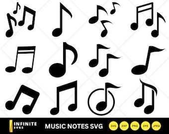 Music Notes svg, Music Notes Clipart, Guitar Note Svg, Music Lover svg, Dancing svg, Music Symbols, Music Notes Vector, instant Download