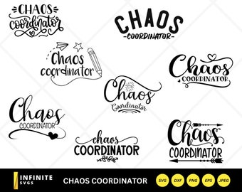 Chaos Coordinator SVG Bundle: Funny Mom Life Cut Files (Digital Download)