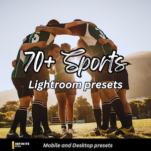 Presety sportowe lightroom, ponad 70 różnych presetów, presety sportowców, presety baseballowe, presety koszykarskie, presety piłkarskie, presety na dzień meczu