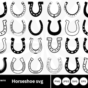 Horseshoe SVG Bundle: Vector Cut Files (Digital Download)