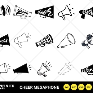 Cheer Megaphone SVG: Cheerleading Cut Files (Digital Download)