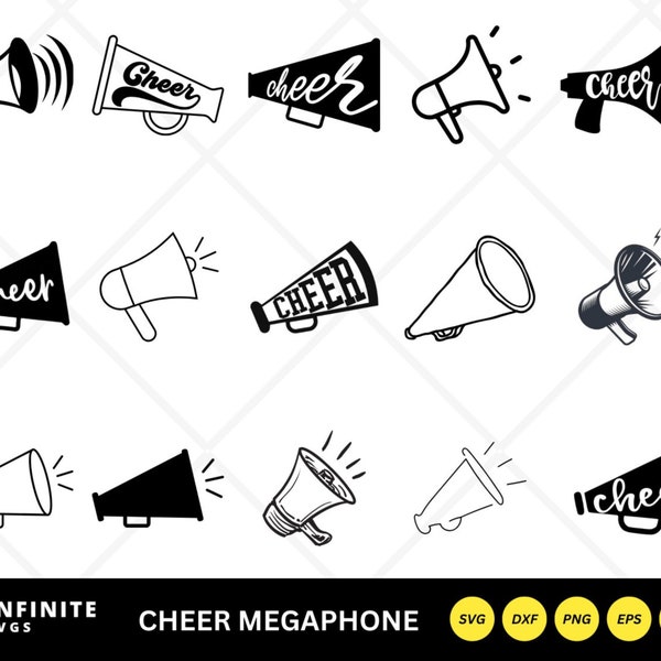 Cheer Megaphone Svg - Megaphone SVG - Megaphone Svg - Cheerleading Svg - Megaphone Clip Art - Cheerleader Svg - Cheerleader SVG Cut Files