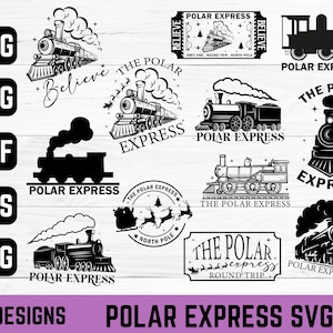 Polar Express SVG Bundle: 12 Train Designs (Digital Download)